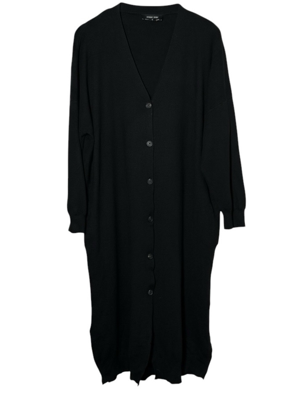 Ronen Chen Black Knit Duster Cardigan Size 3